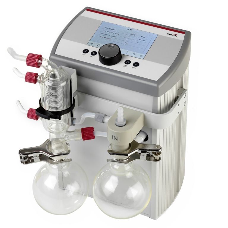 Welch / Ilmvac LVS105T-10ef speed-controlled chemical-resistant vacuum pump with controller and separator, 1.2 m & 2 mbar